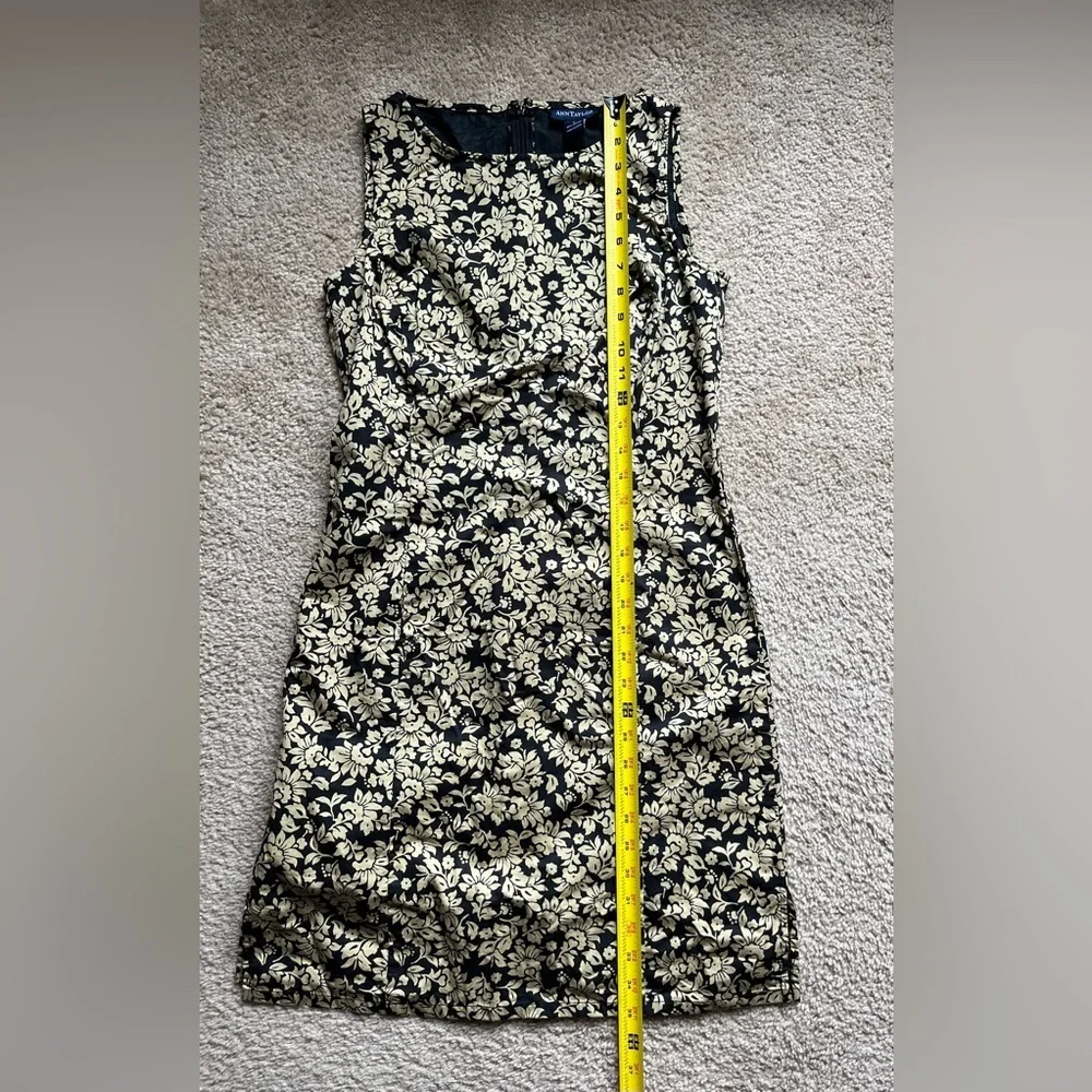 Ann Taylor tan and black 100% cotton sleeveless dress - Picture 7 of 9